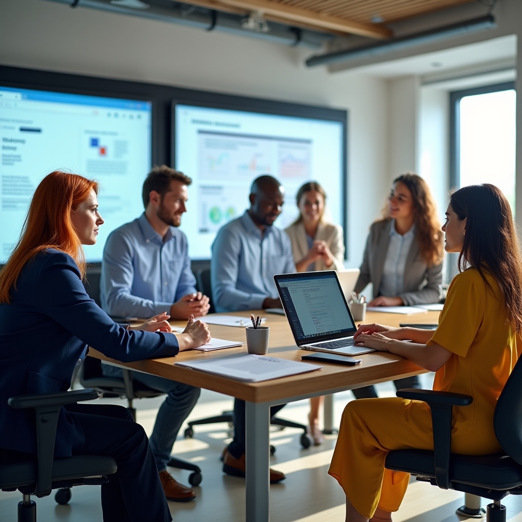 Accessibility workshop with professionals collaborating